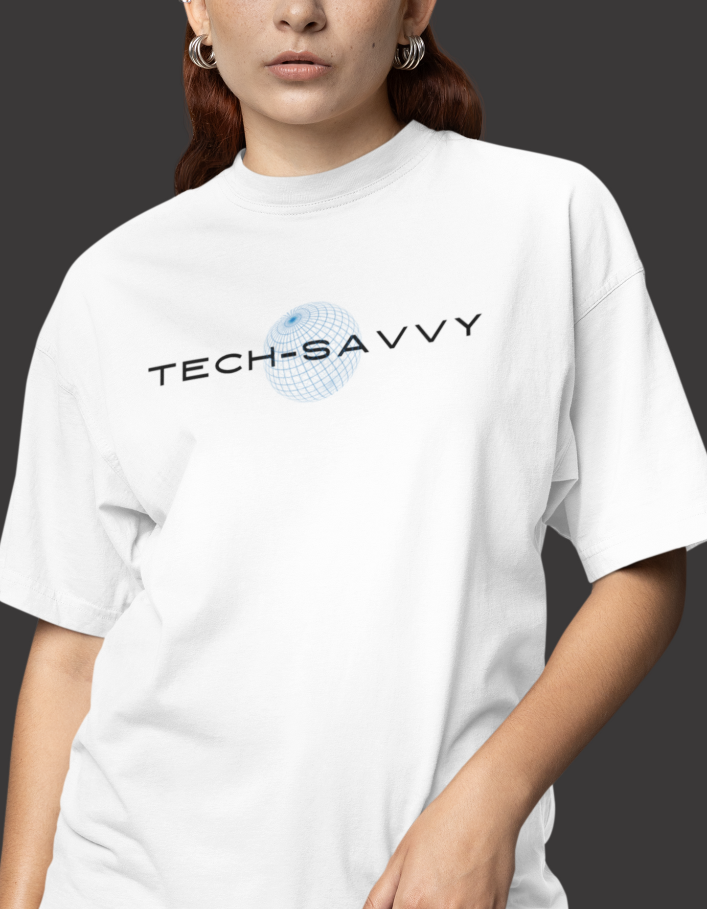 Tech Savvy White - Women's Oversized T-Shirt