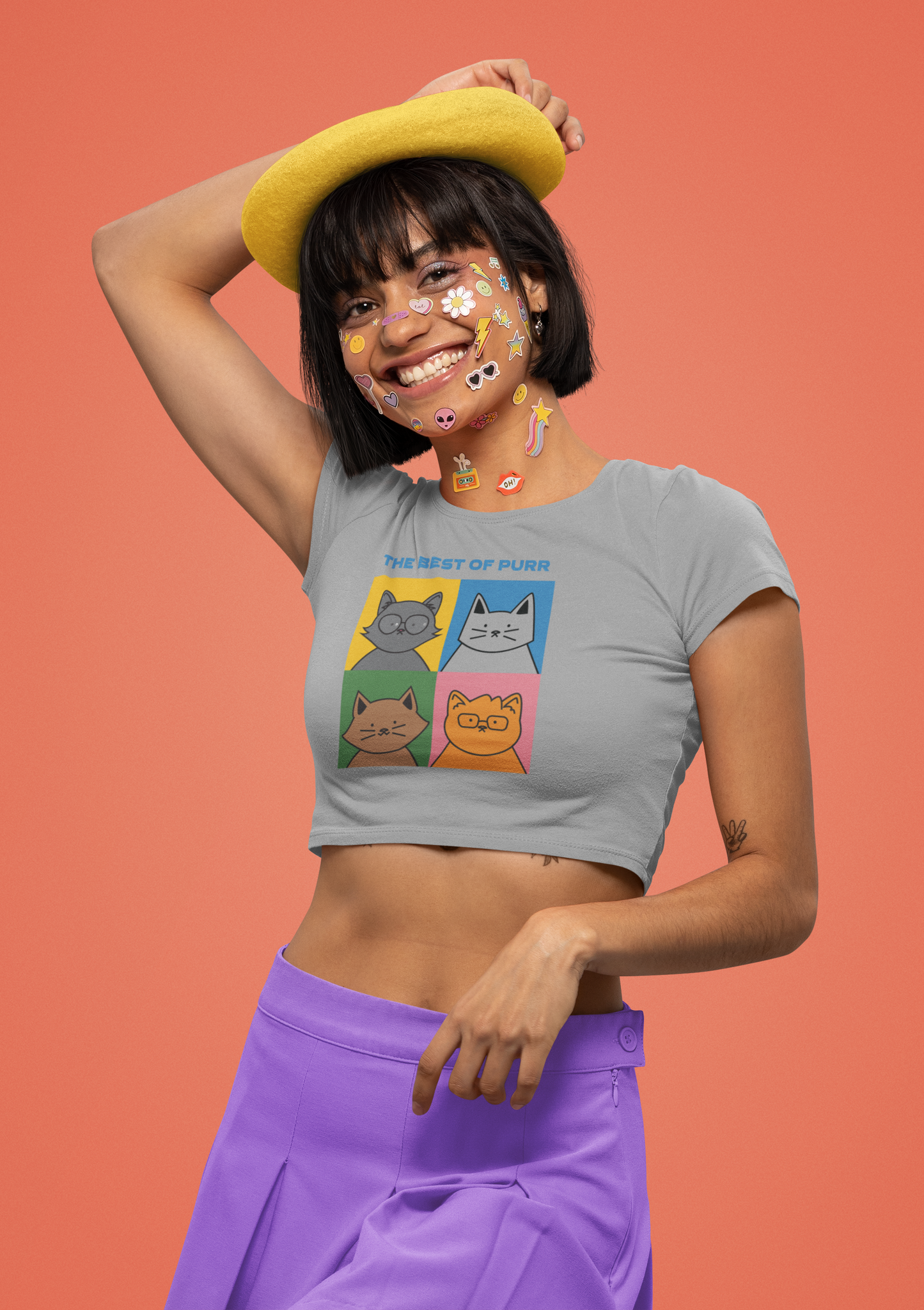 Purr Cat - Crop Top