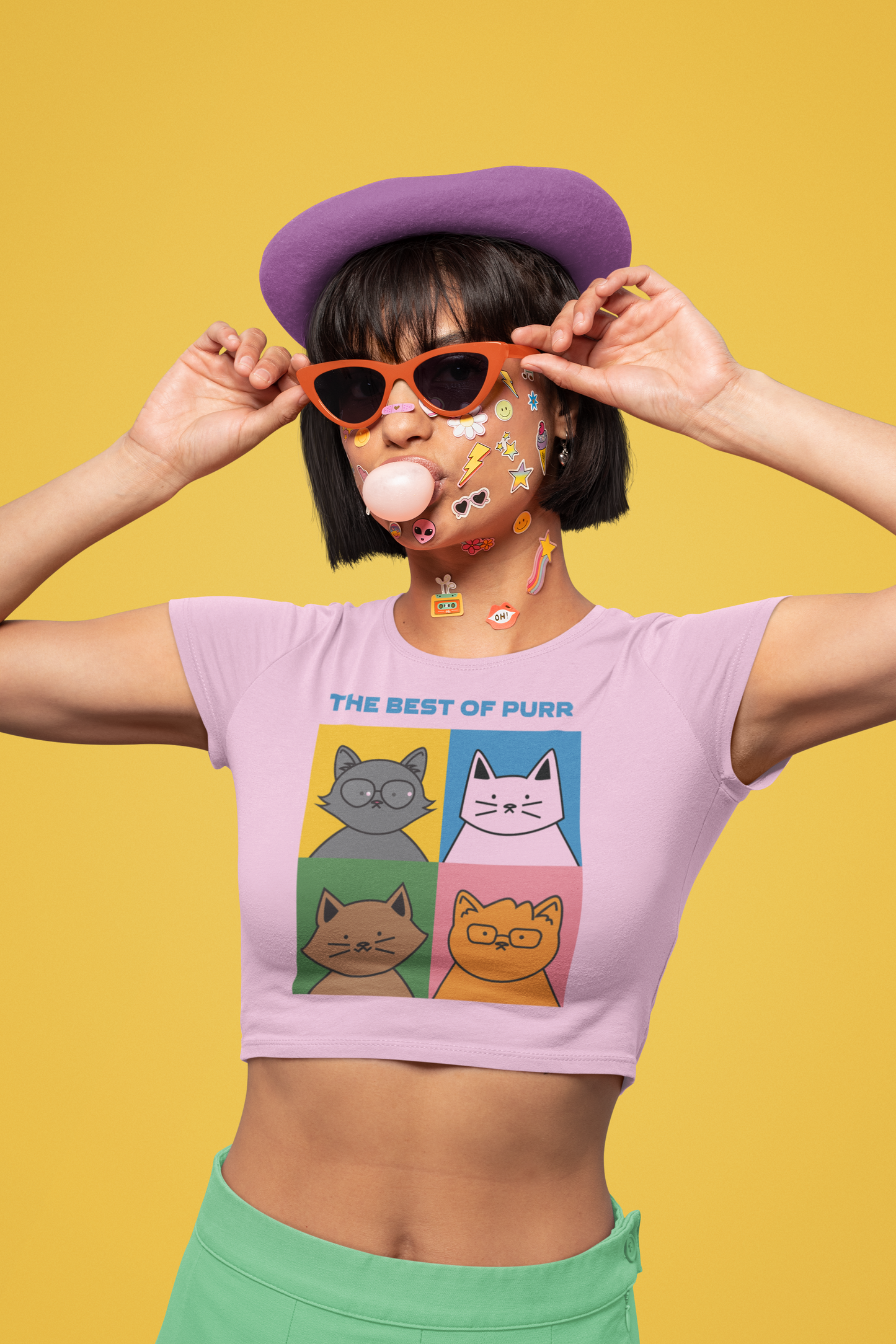 Purr Cat - Crop Top