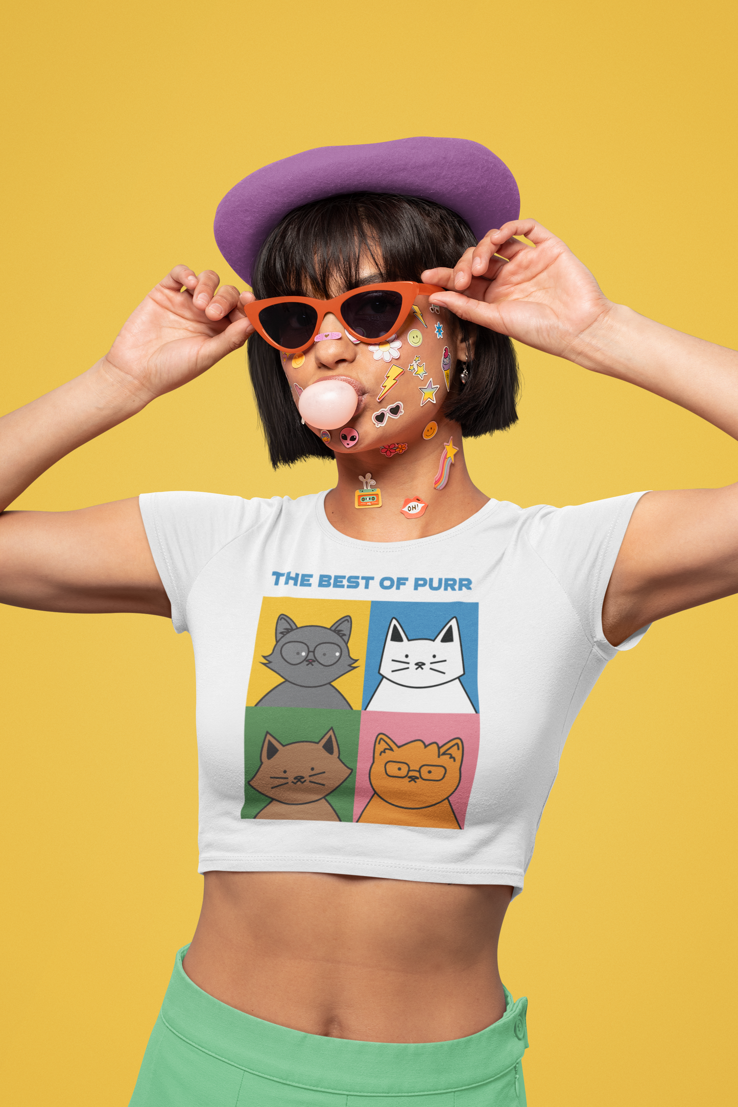Purr Cat - Crop Top