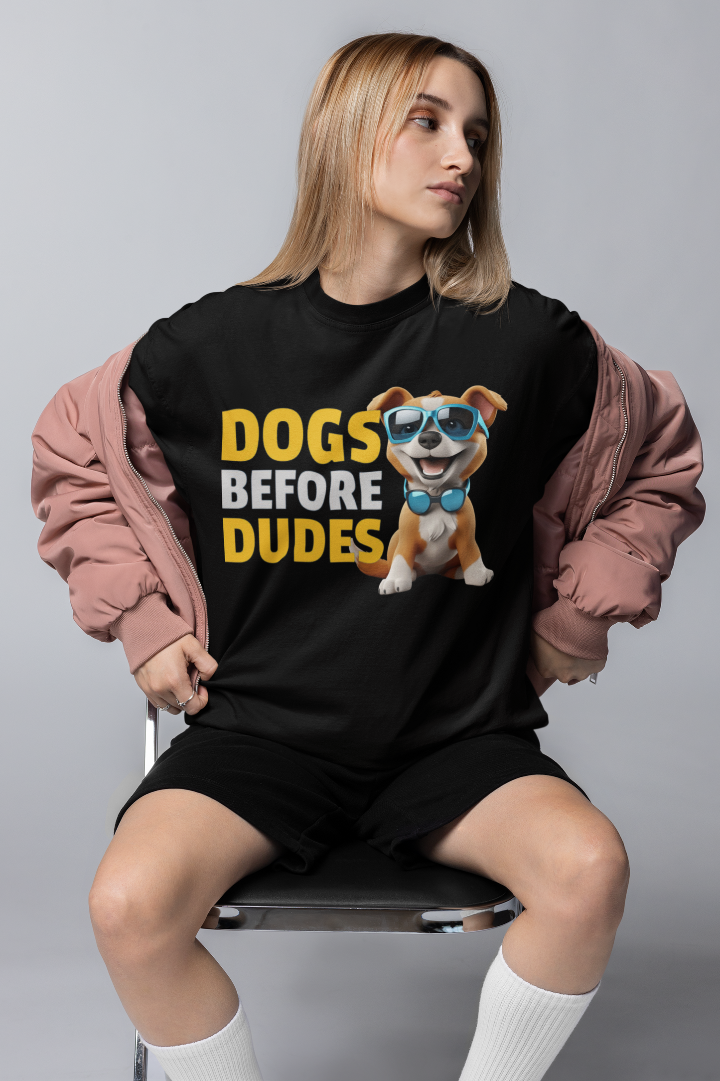Dogs Before Dudes - Women's Oversized T- Shirt
