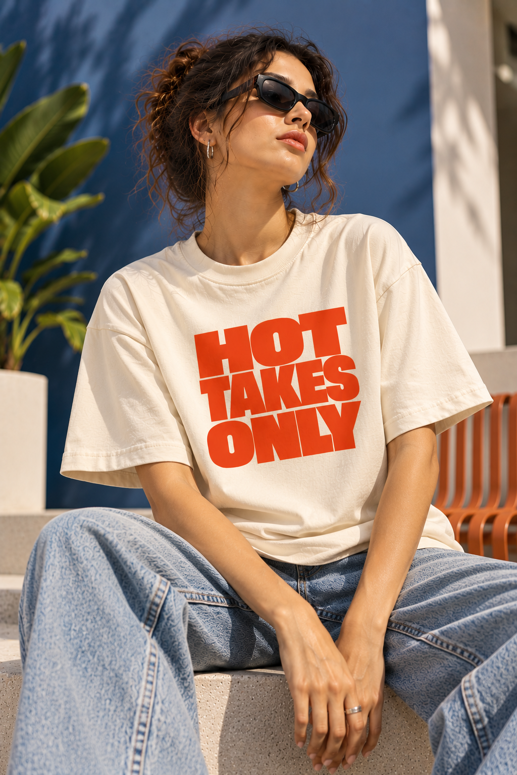 Hot Takes Only - Women's Oversized T-Shirt