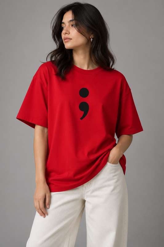Semicolon - Women's Oversized T-shirt