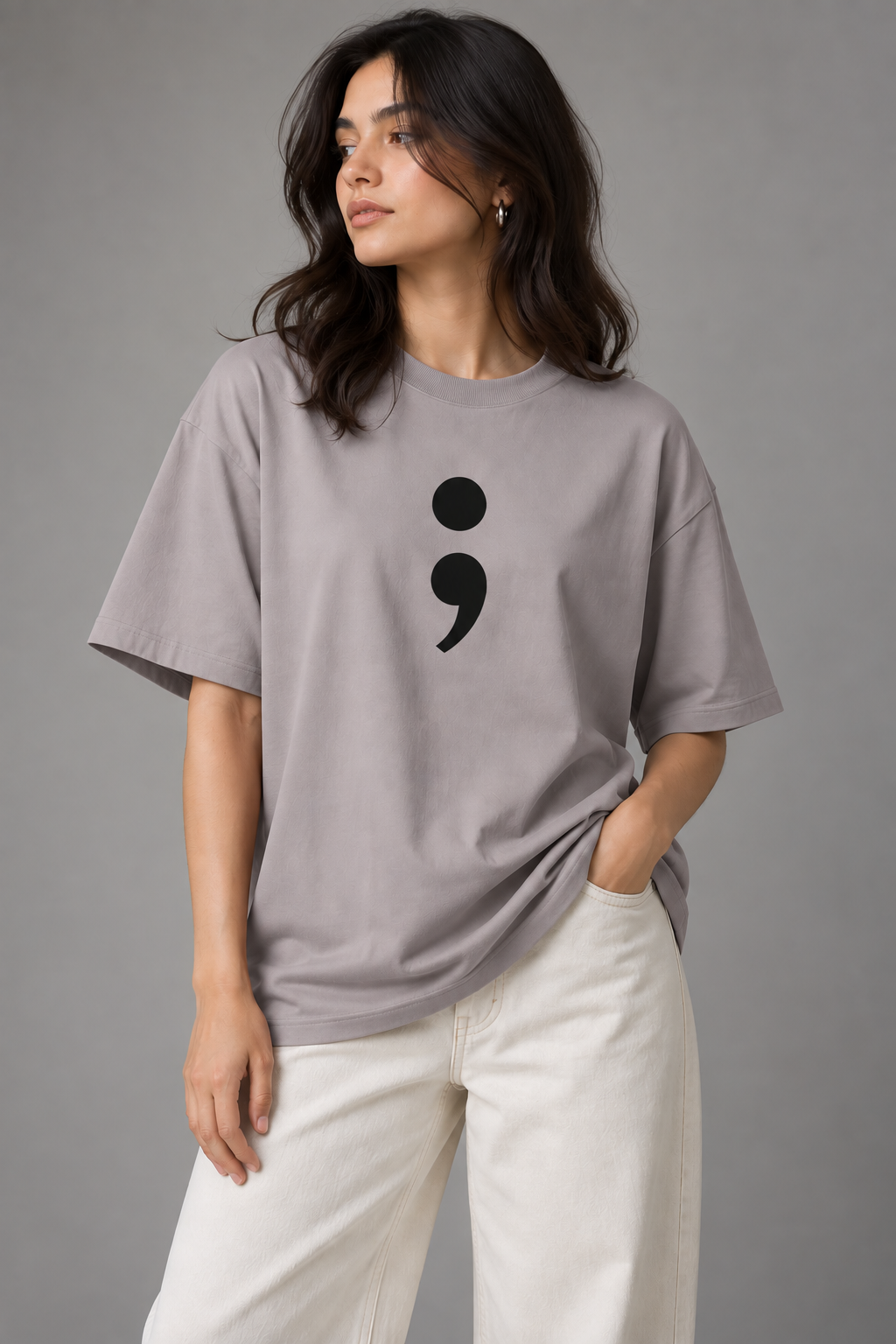 Semicolon - Women's Oversized T-shirt