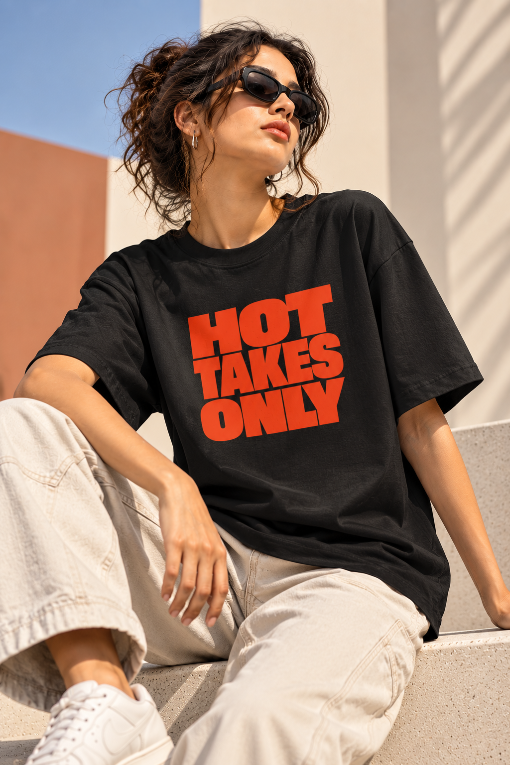 Hot Takes Only - Women's Oversized T-Shirt