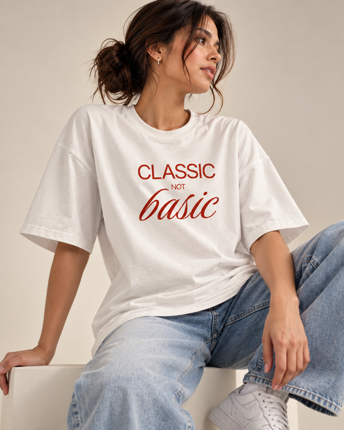 Classic Not Basic - Women's Oversized T-Shirt
