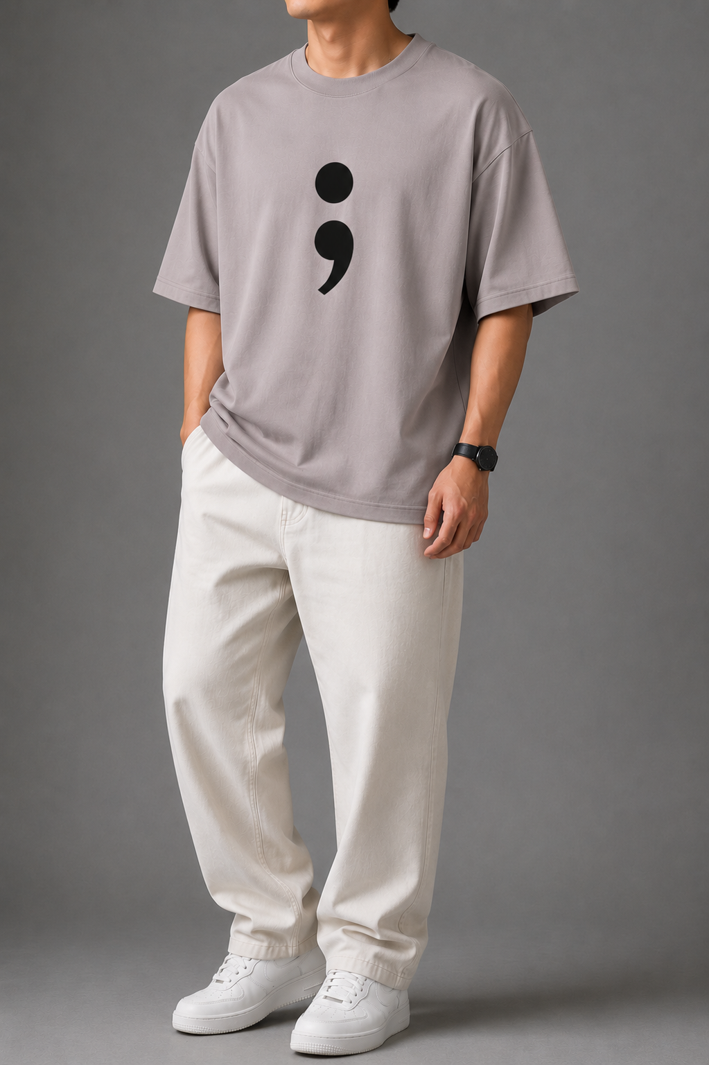 Semicolon - Oversized T-shirt