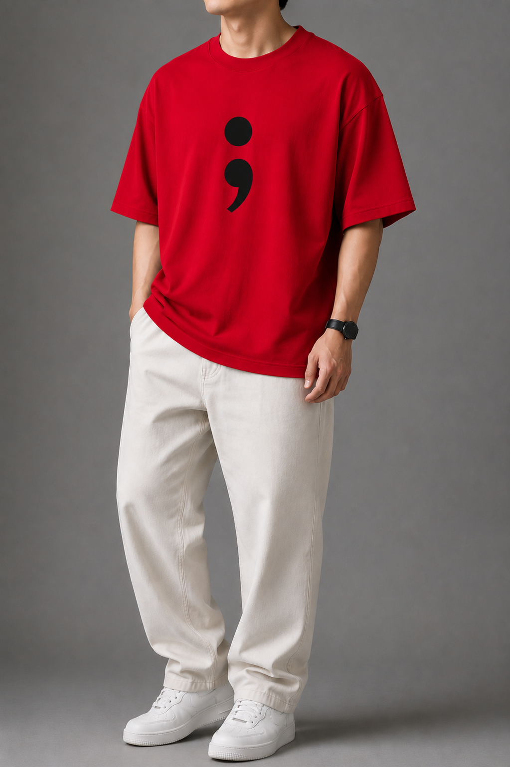 Semicolon - Oversized T-shirt