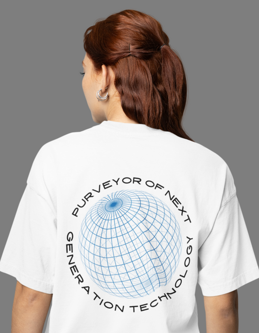 Tech Savvy White - Women's Oversized T-Shirt