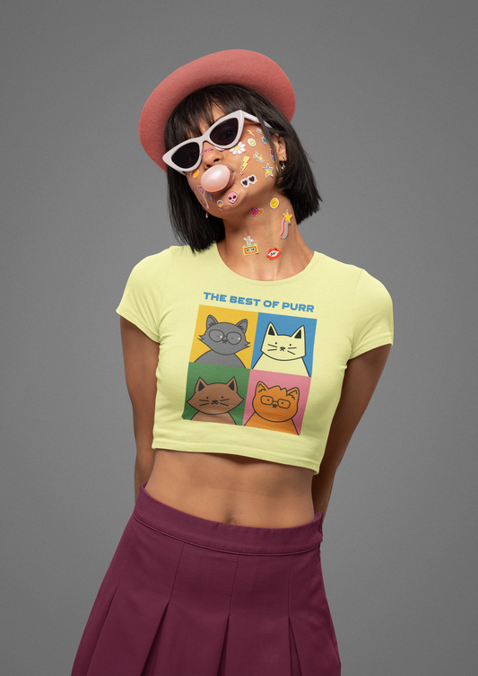Purr Cat - Crop Top