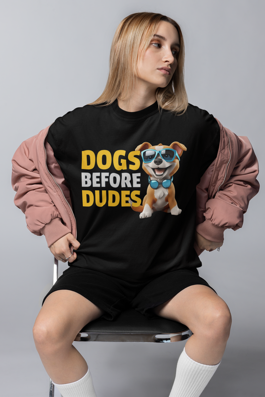 Dogs Before Dudes - Women's Oversized T- Shirt